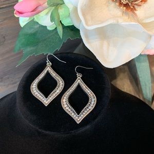 Silver Rhinestone Earrings by Montana Silversmiths